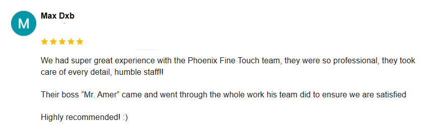 Client featured on the original Phoenix Fine Touch homepage 8